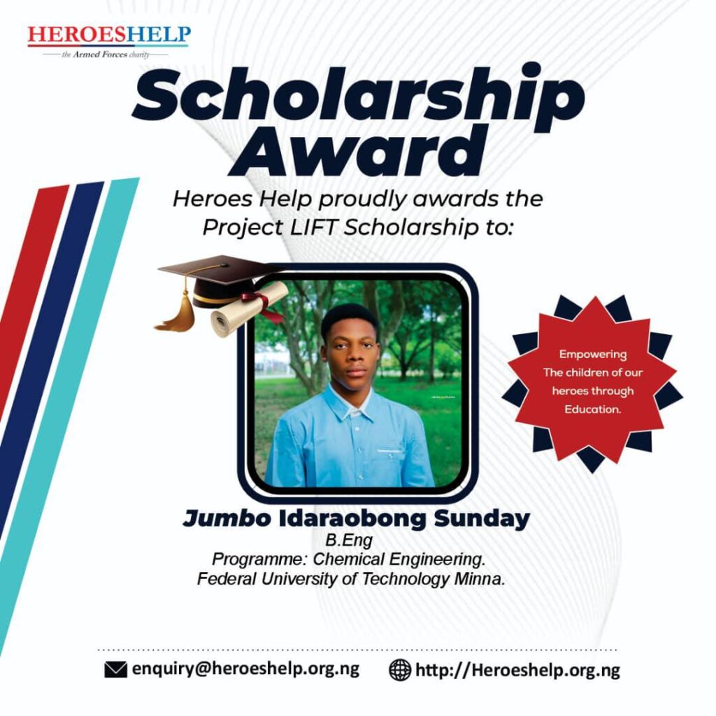 Heroes Help awards Project Lift Scholarship